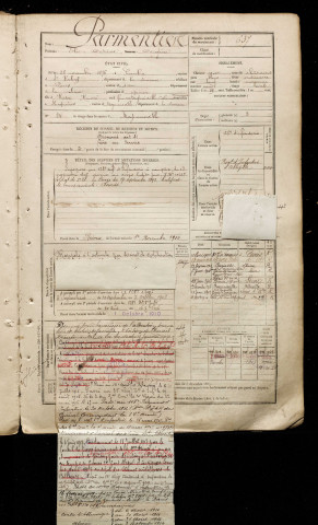 Parmentier, Elie Octave Origène, né le 28 novembre 1876 à Franleu (Somme), classe 1896, matricule n° 637, Bureau de recrutement d'Abbeville