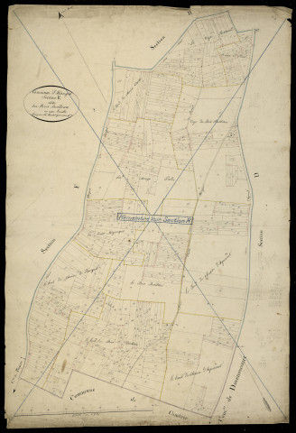 Plan du cadastre napoléonien - Hangest-en-Santerre (Hangest) : Bois Boilleau (Le), E