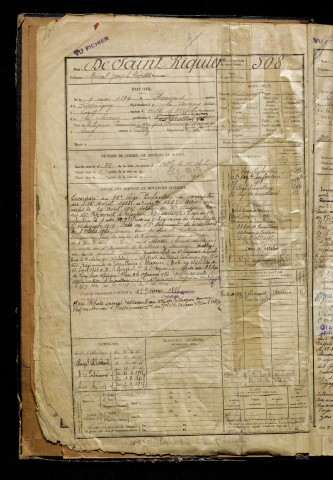 De Saint Riquier, Marcel Joseph Léopold, né le 09 mai 1899 à Flixecourt (Somme), classe 1919, matricule n° 508, Bureau de recrutement d'Abbeville