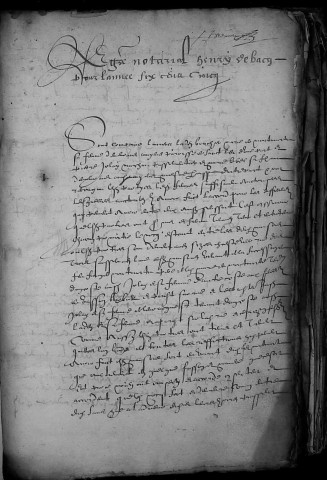 Etude de Me Henri Debacq à Amiens (étude n°16). Minutes des années 1605-1606