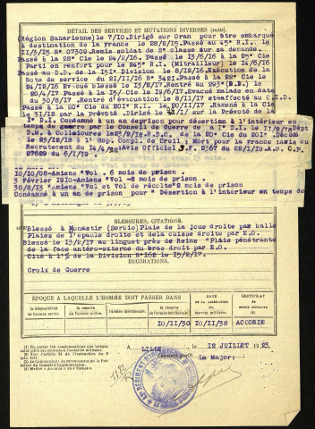 Jumel, Eugène Louis, né le 08 avril 1889 à Amiens (Somme), classe 1909, matricule n° 1263, Bureau de recrutement d'Amiens