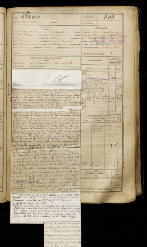 Paris, Léonce Désiré, né le 11 juin 1889 à Pont-Noyelles (Somme), classe 1909, matricule n° 893, Bureau de recrutement d'Amiens