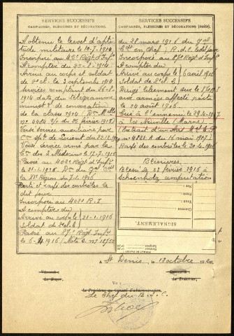 Berger, René Joseph Antoine, né le 12 septembre 1894 à Amiens (Somme), classe 1914, matricule n° 934, Bureau de recrutement d'Amiens