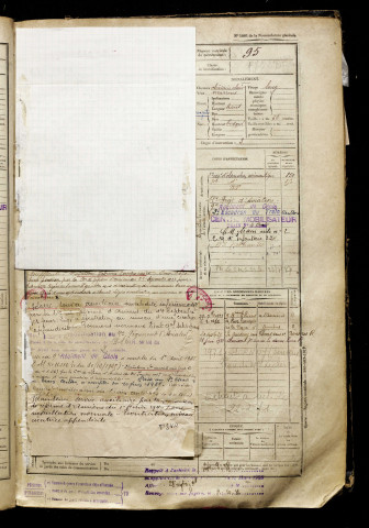 Lefebvre, Benjamin Marie Fernand, né le 13 août 1900 à Morvillers-Saint-Saturnin (Somme), classe 1920, matricule n° 95, Bureau de recrutement d'Amiens