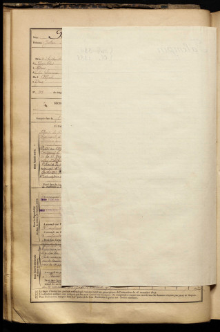 Falempin, Julien Sénateur, né le 02 septembre 1868 à Ytres (Somme), classe 1888, matricule n° 584, Bureau de recrutement de Péronne