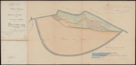 Favières. Plan des mollières comprises dans le bassin de chasse du Crotoy, 17 août 1867.