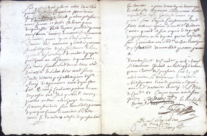 Etude de Me Henri Louette à Amiens (étude n°22). Minutes de l'année 1700