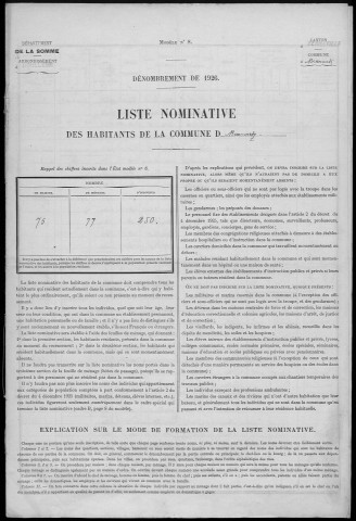 Recensement de la population : Beaumetz