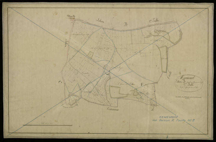 Plan du cadastre napoléonien - Maricourt : Bois de Maricourt (Le) ; Bruyères (Les), B2