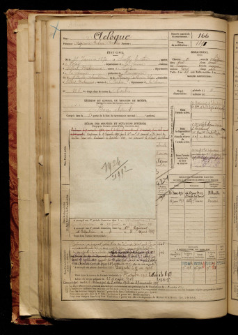 Alcoque, Agénore Octave Arthur, né le 25 janvier 1870 à Sailly-le-Sec (Somme), classe 1890, matricule n° 166, Bureau de recrutement d'Amiens
