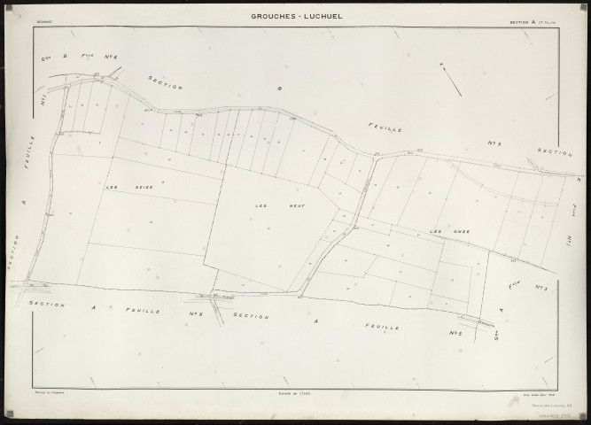 Plan du cadastre rénové - Grouches-Luchuel : section A2