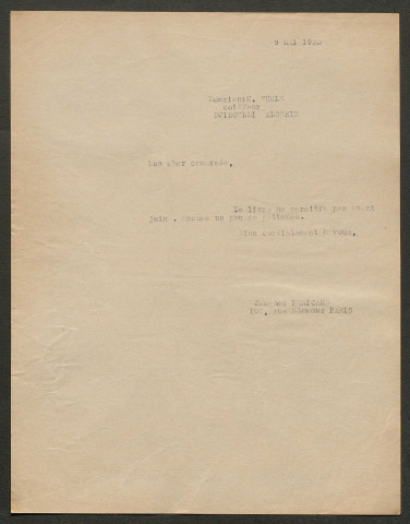 Témoignage de Surle, Henri et correspondance avec Jacques Péricard