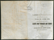 Tirage au sort (arrondissement d'Amiens) de l'année 1852