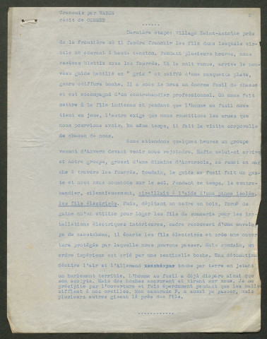 Témoignage de Cornet, Léon et correspondance avec Jacques Péricard