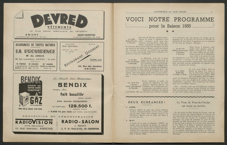 L'Automobile au Pays Picard. Revue de l'Automobile et du Tourisme. Organe officiel de l'Automobile-Club de Picardie et de l'Aisne, 379, mars 1955