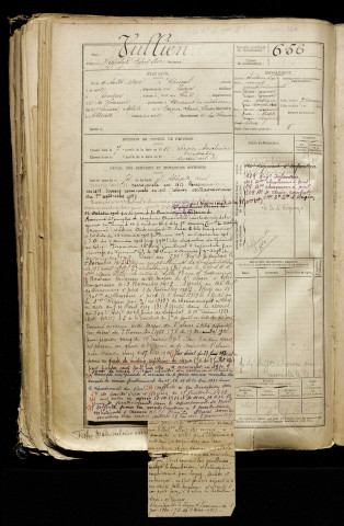 Vullien, Hippolyte Robert Pierre, né le 09 août 1890 à Épinal (Vosges), classe 1910, matricule n° 656, Bureau de recrutement d'Abbeville
