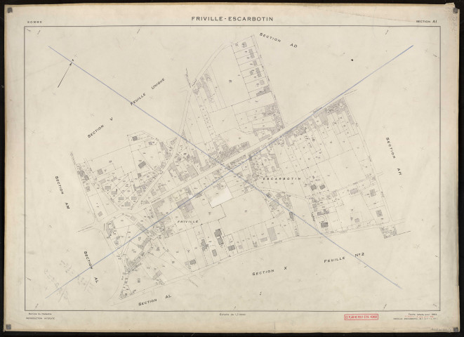 Plan du cadastre rénové - Friville-Escarbotin : section AI