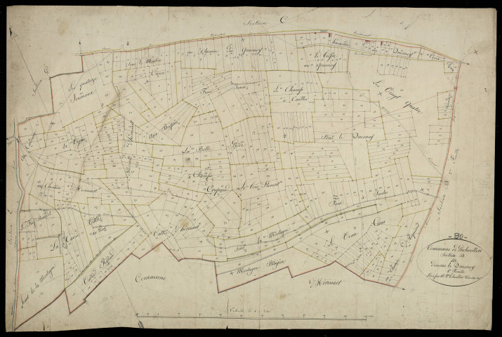 Plan du cadastre napoléonien - Puchevillers : Dessous le Quesnoy, D1