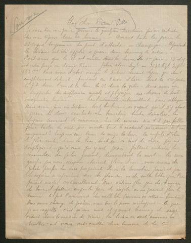 Témoignage de Chezeau, Octave et correspondance avec Jacques Péricard