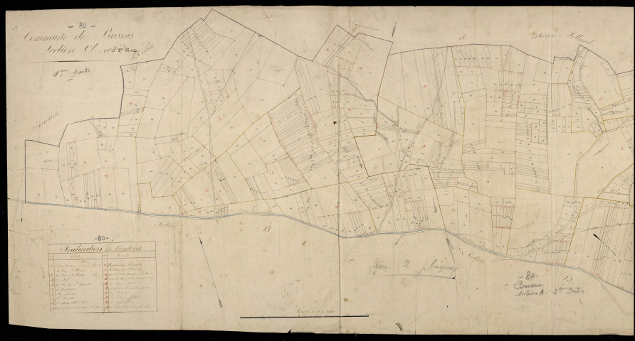 Plan du cadastre napoléonien - Bussus-Bussuel (Bussus) : A1 et A2