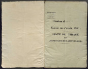 Tirage au sort (arrondissement d'Abbeville) de l'année 1839