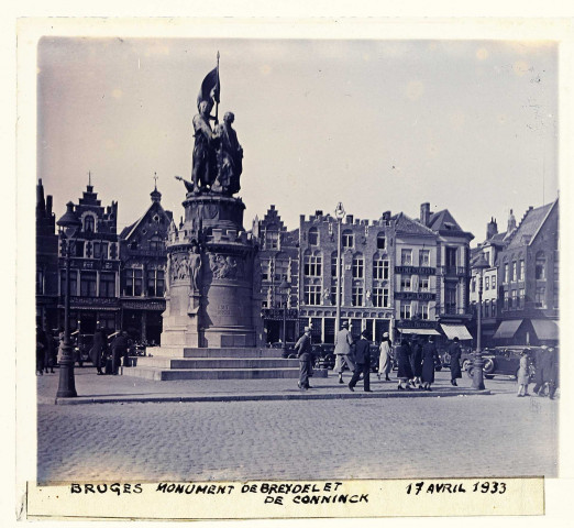 Bruges (Flandre-Occidentale). Monument de Breydel et de Conninck
