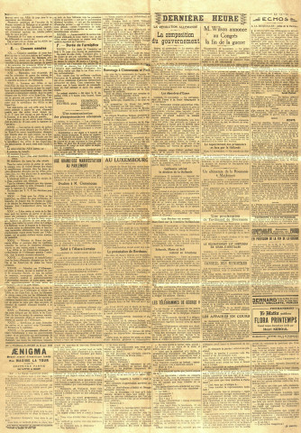 Journal "Le Matin" n° 12.678 du mercredi 13 novembre 1918