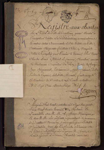 Doullens. Délibérations de l'échevinage