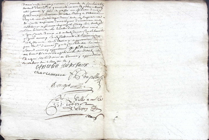 Etude de Me Nicolas Rouget à Amiens (étude n°5). Minutes de l'année 1702