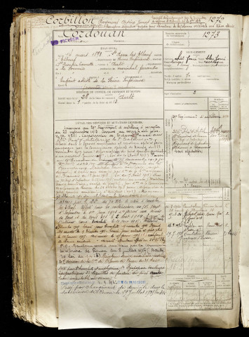 Corbillon, Raymond Arsène Jonas, classe 1913, matricule n° 1272, Bureau de recrutement d'Abbeville