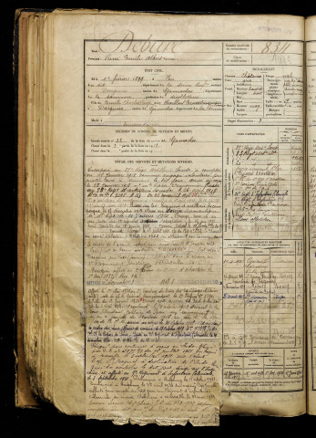 Debure, René Emile Albert, né le 01 février 1899 à Eu (Seine-Maritime), classe 1919, matricule n° 834, Bureau de recrutement d'Abbeville