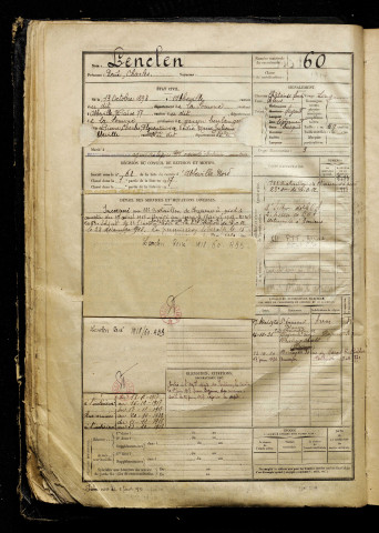 Lenclen, René Charles, né le 13 octobre 1898 à Abbeville (Somme), classe 1918, matricule n° 60, Bureau de recrutement d'Abbeville