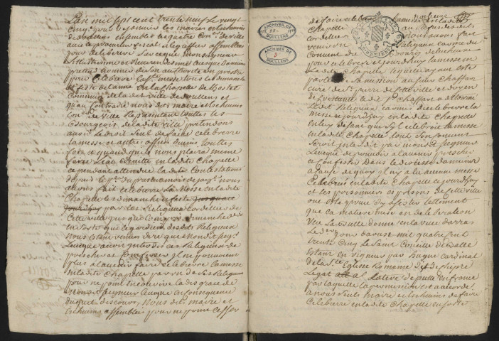 Doullens. Délibérations de l'échevinage