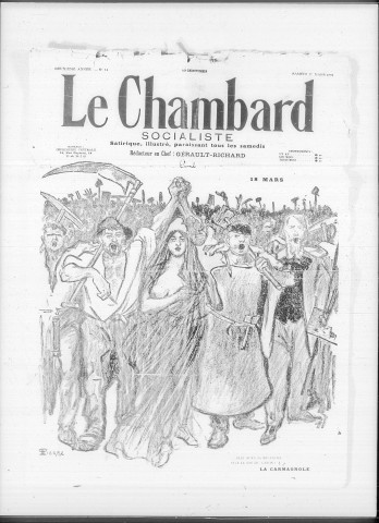 Le Chambard socialiste. - Journal d'un socialiste satirique du 17 mars 1894 au 4 août 1894