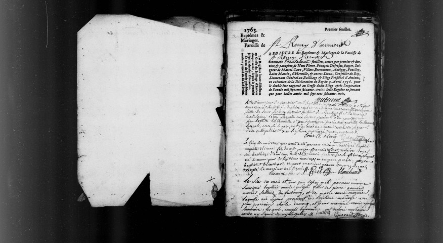 Amiens (Saint-Rémy) : baptêmes, mariages, sépultures