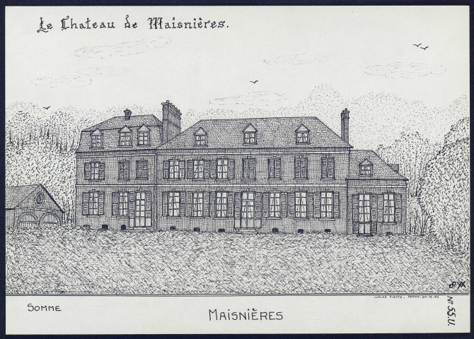 Maisnières : le château - (Reproduction interdite sans autorisation - © Claude Piette)