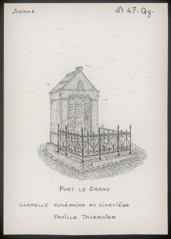 Port-le-Grand : chapelle funéraire au cimetière - (Reproduction interdite sans autorisation - © Claude Piette)