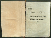 Tirage au sort (arrondissement de Péronne) de l'année 1840