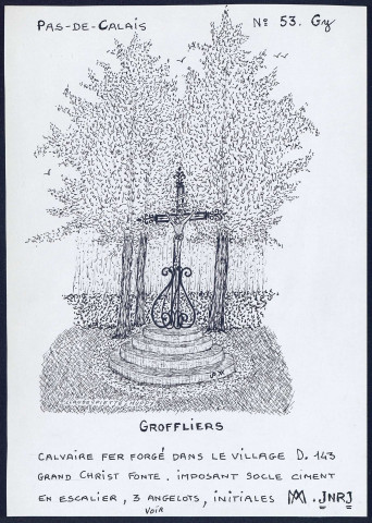 Groffliers (Pas-de-Calais) : calvaire en fer forgé - (Reproduction interdite sans autorisation - © Claude Piette)