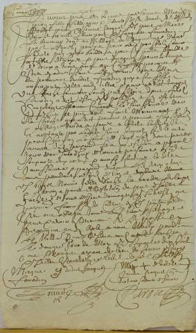 Etude de Me Charles Louvet à Ault. Minutes de l'année 1678