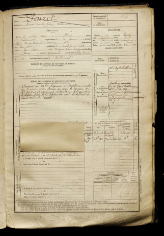 Poiret, Marie Camille Julien, né le 25 octobre 1885 à Allery (Somme), classe 1905, matricule n° 414, Bureau de recrutement d'Abbeville