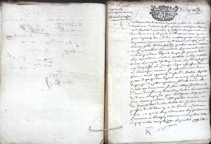 Etude de Me Nicolas Rouget à Amiens (étude n°5). Minutes de l'année 1706