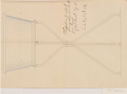 Dépôt de marque et de brevet. Modèle de support de baquet articulé en fer avec emmanchement dessiné par Duval Saguet