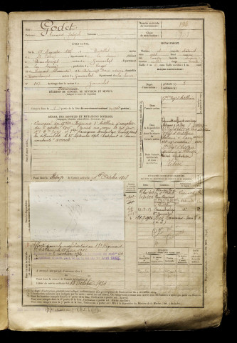 Godet, Armand Joseph, né le 25 novembre 1885 à Brutelles (Somme), classe 1905, matricule n° 194, Bureau de recrutement d'Abbeville