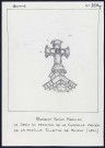 Buigny-Saint-Maclou : croix au fronton de la chapelle privée - (Reproduction interdite sans autorisation - © Claude Piette)