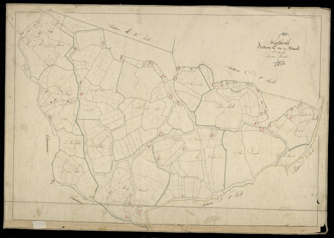 Plan du cadastre napoléonien - Ponthoile : Hamel, E2