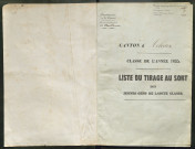 Tirage au sort (arrondissements de Doullens et de Montdidier) de l'année 1853