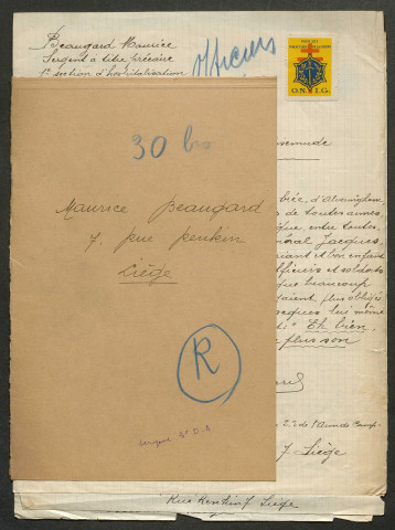 Témoignage de Bacquet, Jean et correspondance avec Jacques Péricard