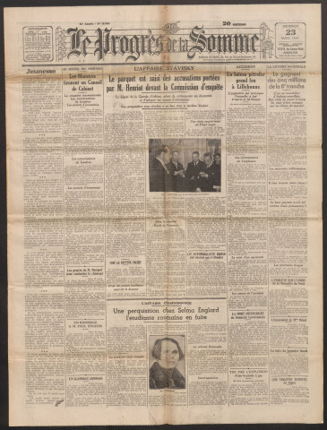 Le Progrès de la Somme, numéro 19920, 23 mars 1934