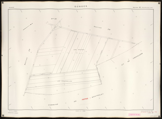 Plan du cadastre rénové - Gorges : section ZC
